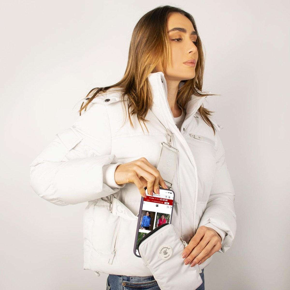 Chamarra Greenlander corta capitonada para mujer con capucha desmontable - Greenlander