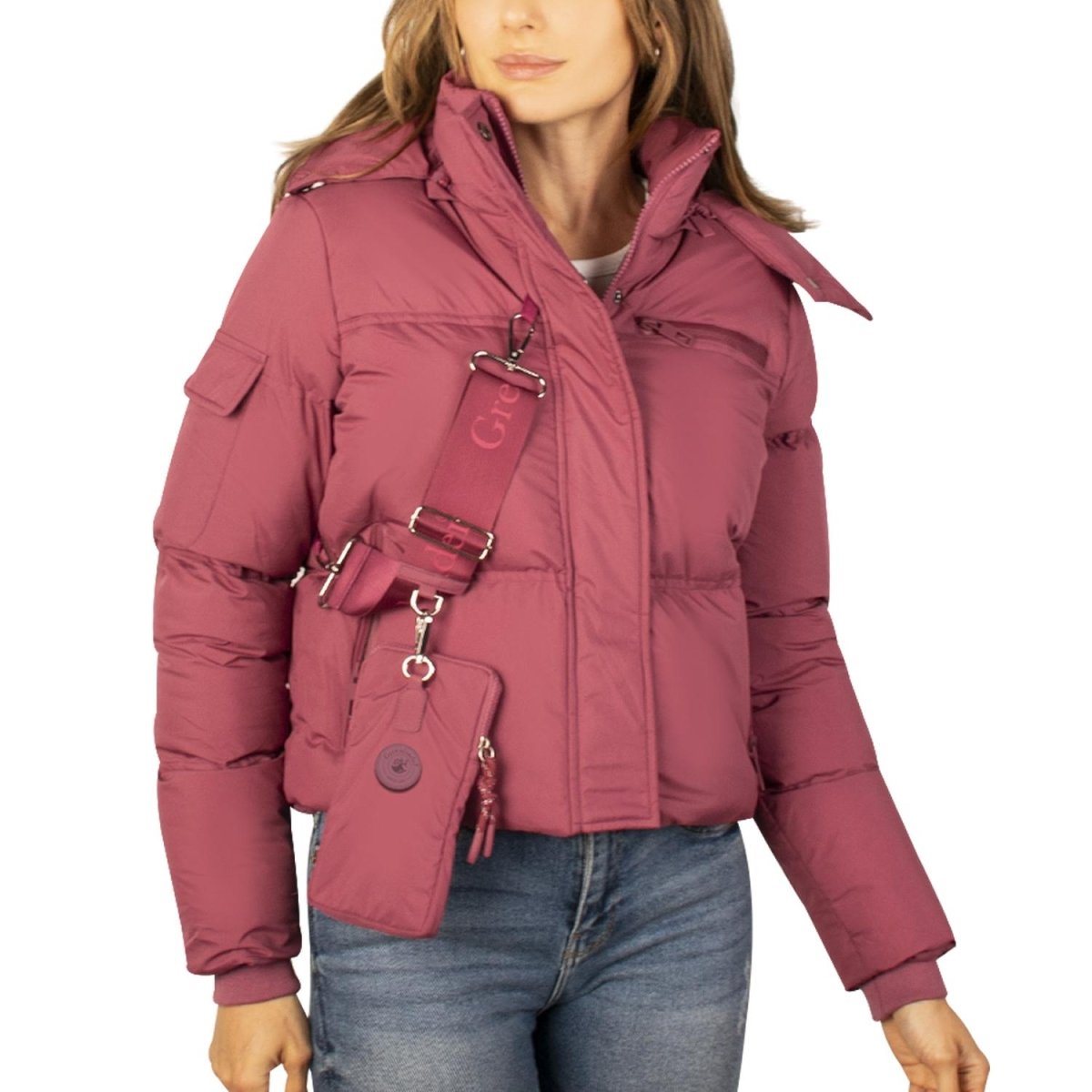 Chamarra Greenlander corta capitonada para mujer con capucha desmontable - Greenlander