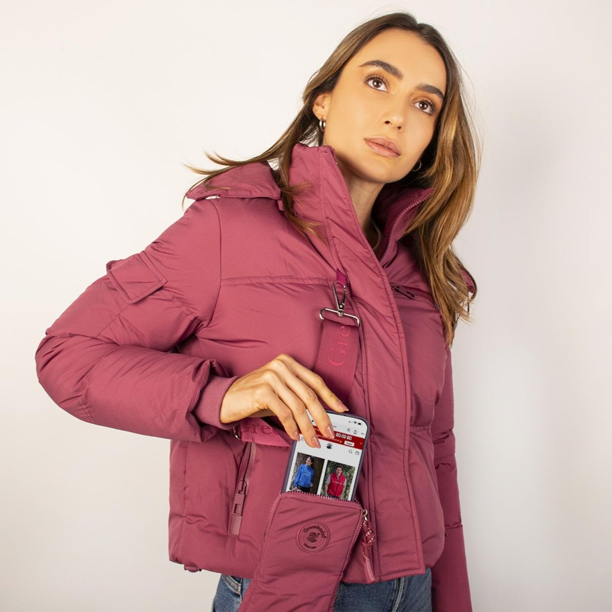 Chamarra Greenlander corta capitonada para mujer con capucha desmontable - Greenlander