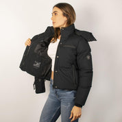 Chamarra Greenlander corta capitonada para mujer con capucha desmontable - Greenlander