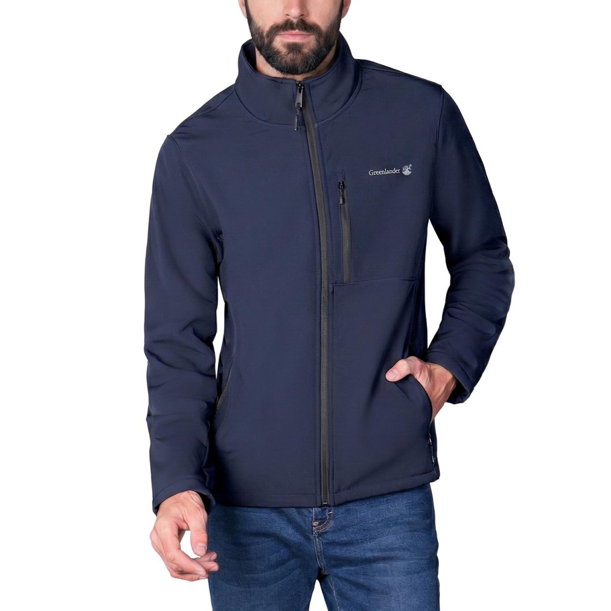 Chamarra Greenlander Cuello Alto con bolsillos al costado hombre - Greenlander