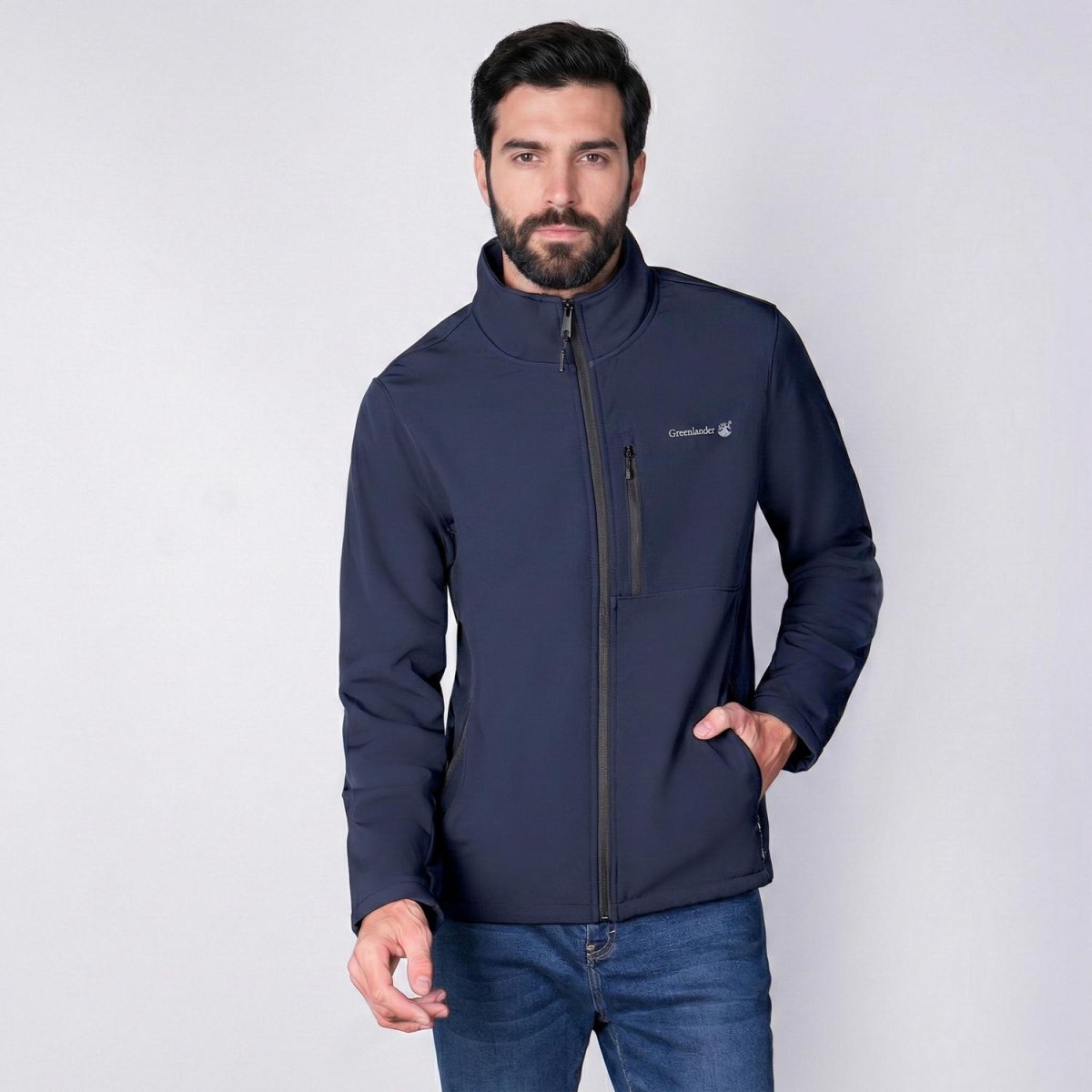 Chamarra Greenlander Cuello Alto con bolsillos al costado hombre - Greenlander