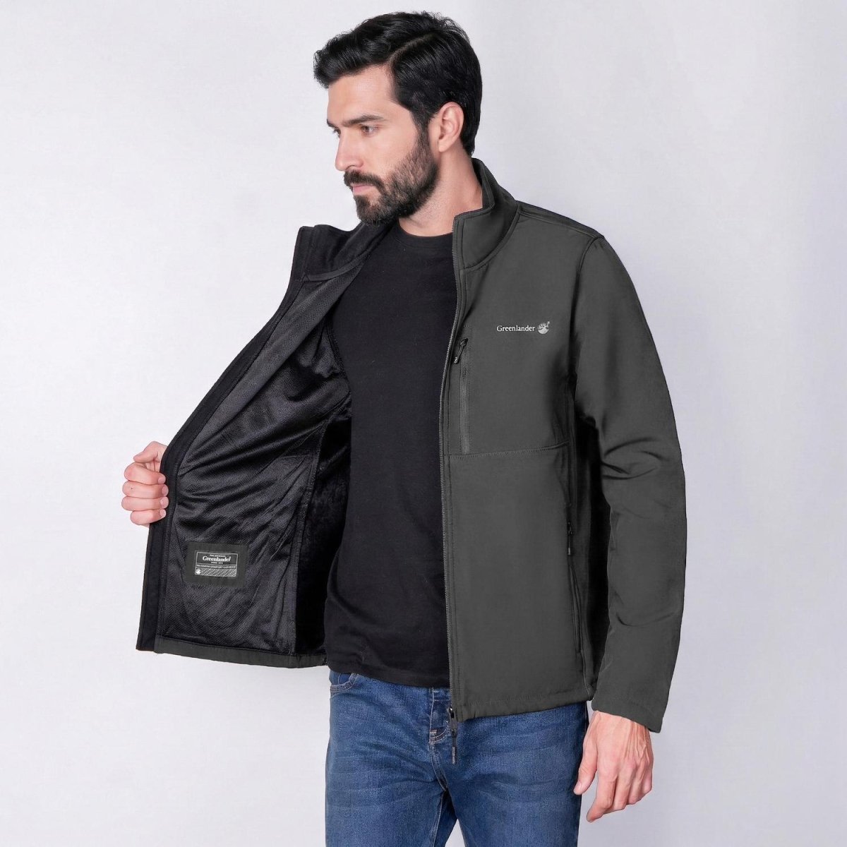 Chamarra Greenlander Cuello Alto con bolsillos al costado hombre - Greenlander