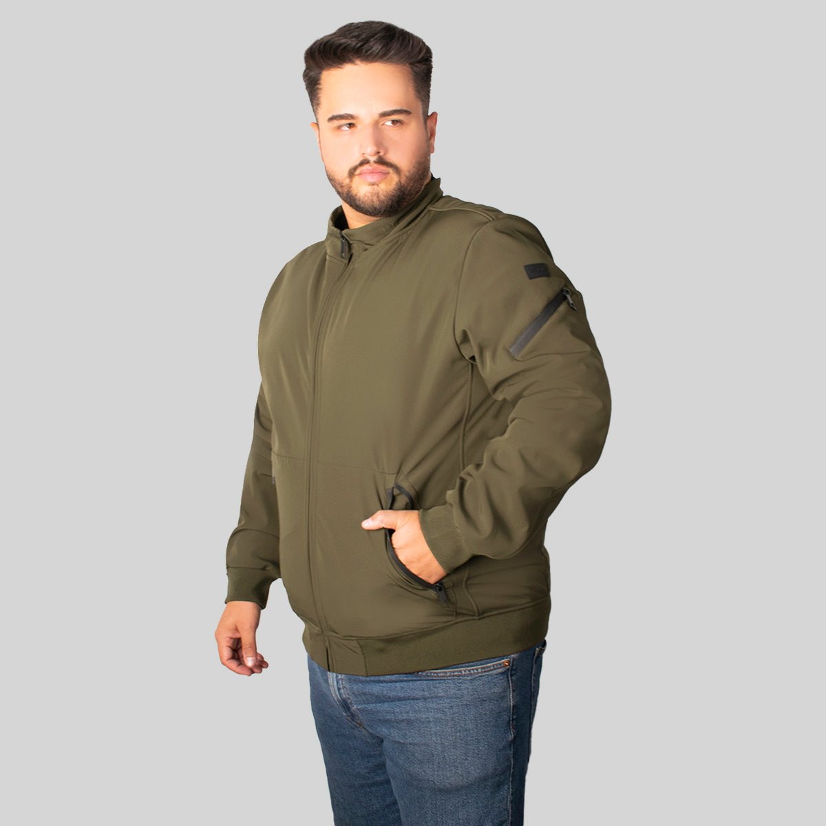 Chamarra Hombre Tallas Extra Softshell Ligera Con Forro Polar Greenlander - The Original Greenlander
