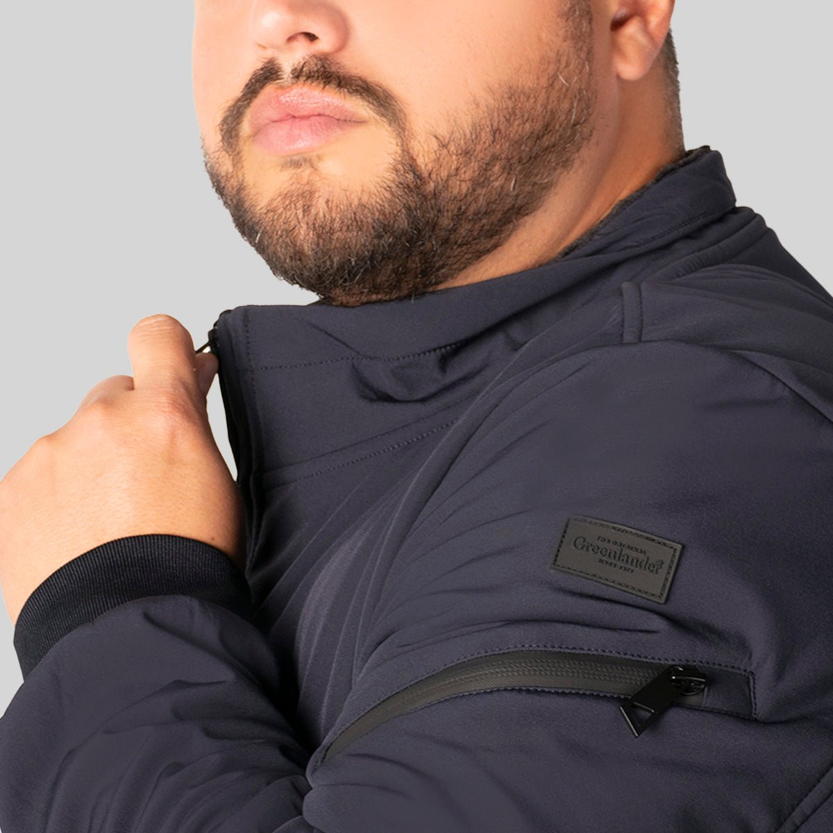 Chamarra Hombre Tallas Extra Softshell Ligera Con Forro Polar Greenlander - The Original Greenlander
