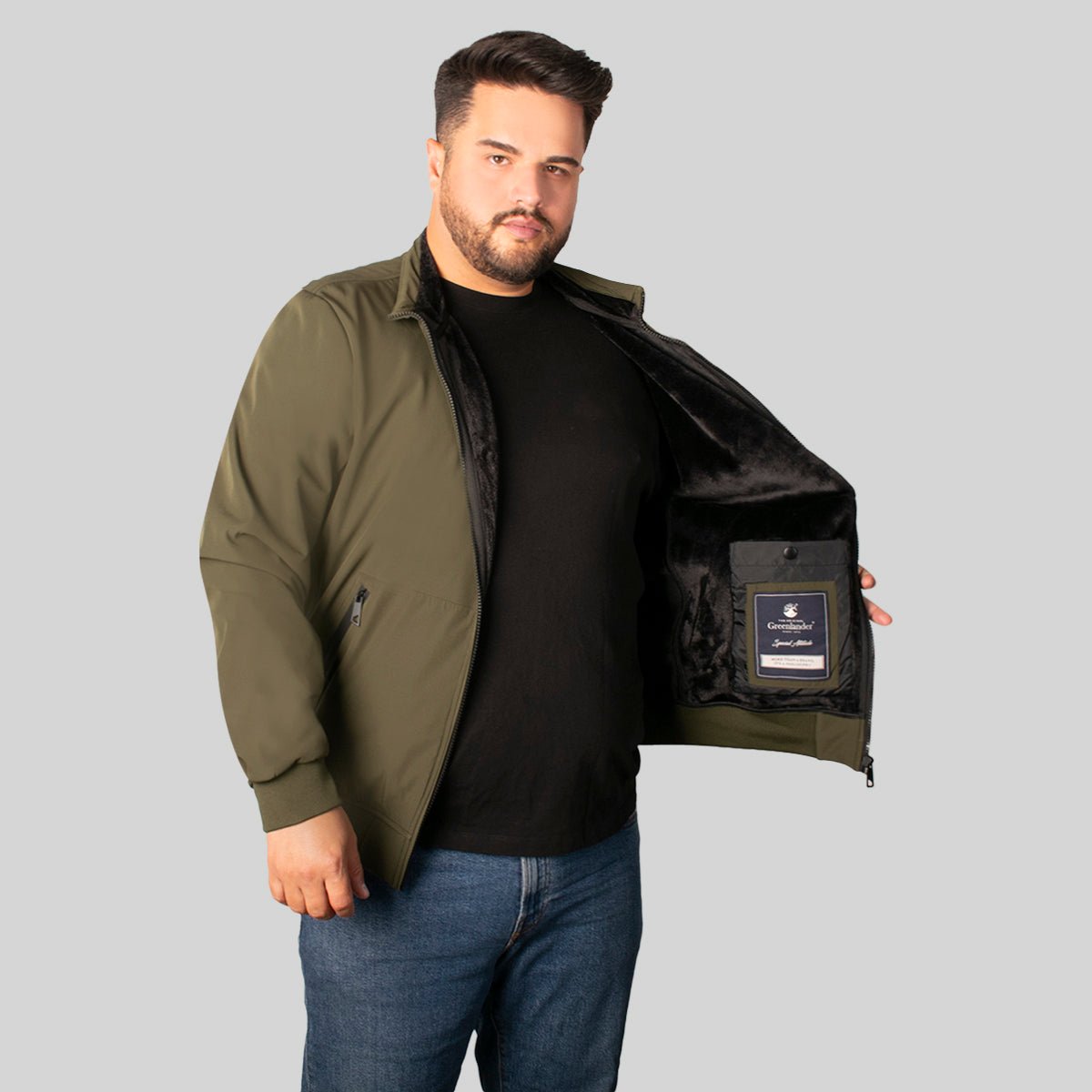 Chamarra Hombre Tallas Extra Softshell Ligera Con Forro Polar Greenlander - The Original Greenlander