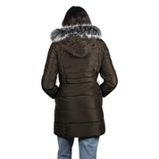 Chamarra Larga Acolchada para Mujer con Gorro y Peluche | Greenlander - Greenlander