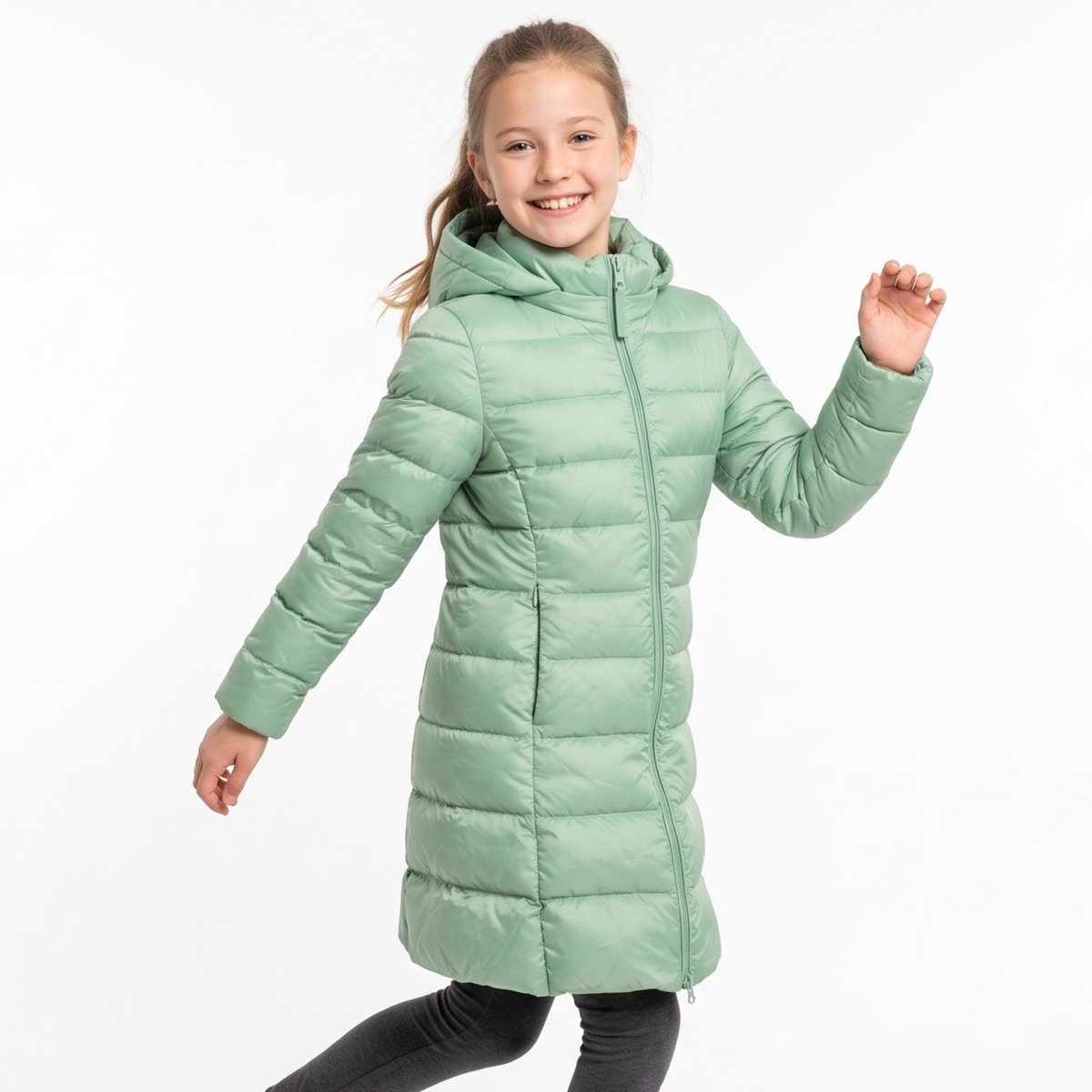 Chamarra Larga Acolchada para Niña con Gorro | Greenlander - Greenlander