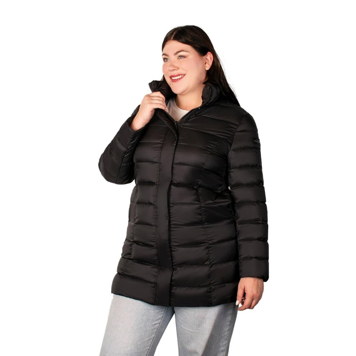 Chamarra Larga Capitonada De Pluma Mujer Plus Size - Greenlander