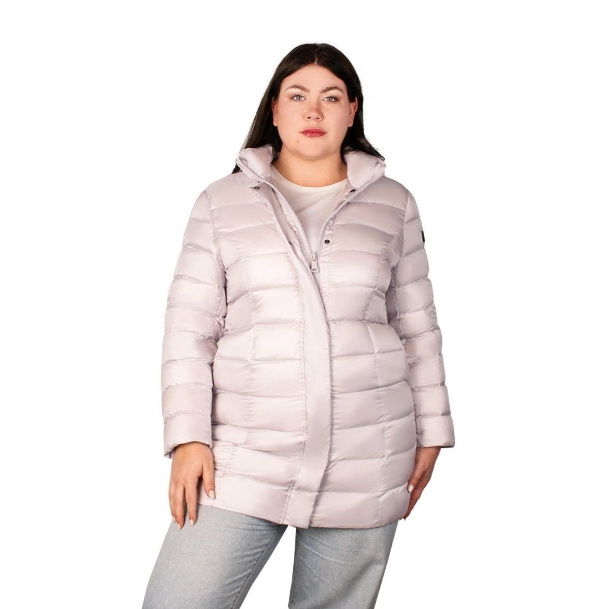 Chamarra Larga Capitonada De Pluma Mujer Plus Size - Greenlander