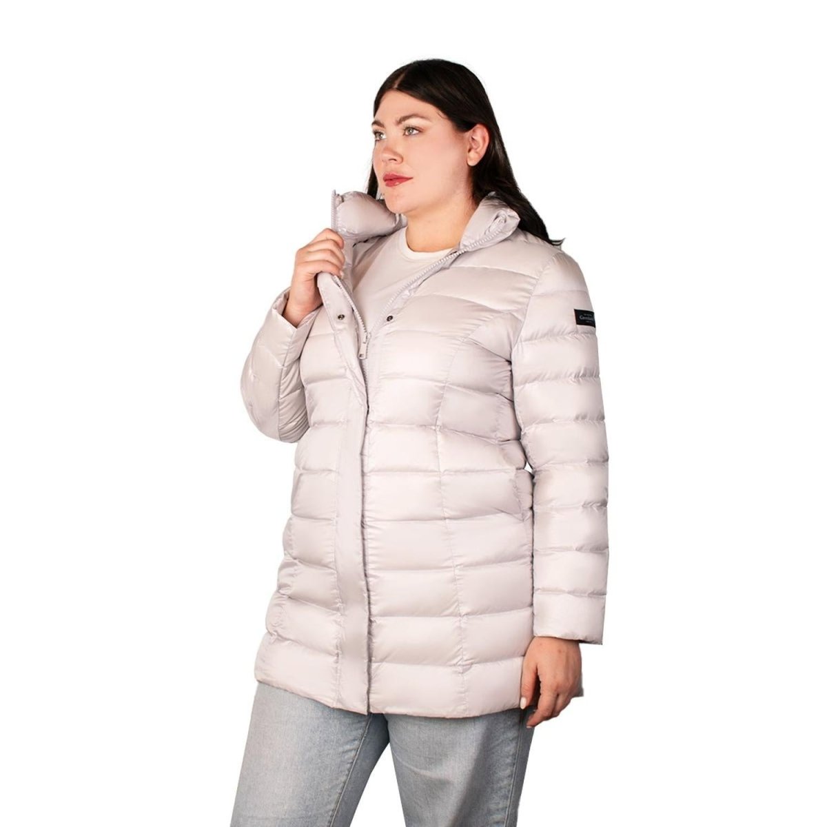 Chamarra Larga Capitonada De Pluma Mujer Plus Size - Greenlander