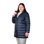 Chamarra Larga Capitonada De Pluma Mujer Plus Size - The Original Greenlander