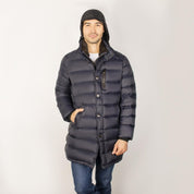 Chamarra larga capitonada para hombre con capucha desmontable Greenlander - Greenlander