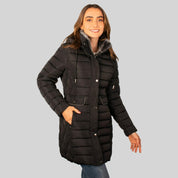 Chamarra larga capitonada para mujer con bolsillos Greenlander - Greenlander