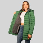 Chamarra larga capitonada para mujer con bolsillos Greenlander - Greenlander