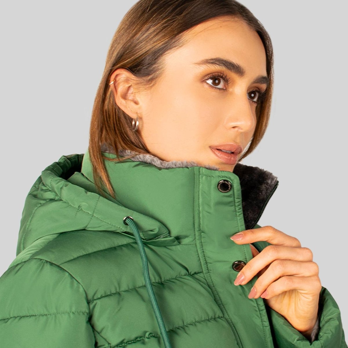 Chamarra larga capitonada para mujer con bolsillos Greenlander - Greenlander