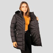 Chamarra larga capitonada para mujer con bolsos al costado Greenlander - Greenlander