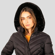 Chamarra larga capitonada para mujer con bolsos al costado Greenlander - Greenlander