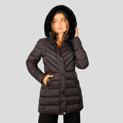 Chamarra larga capitonada para mujer con bolsos al costado Greenlander - Greenlander