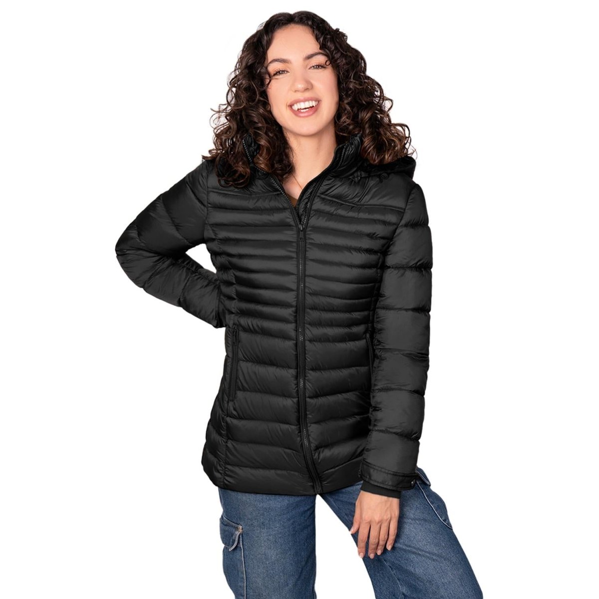 Chamarra larga capitonada para mujer con capucha desmontable Greenlander - Greenlander