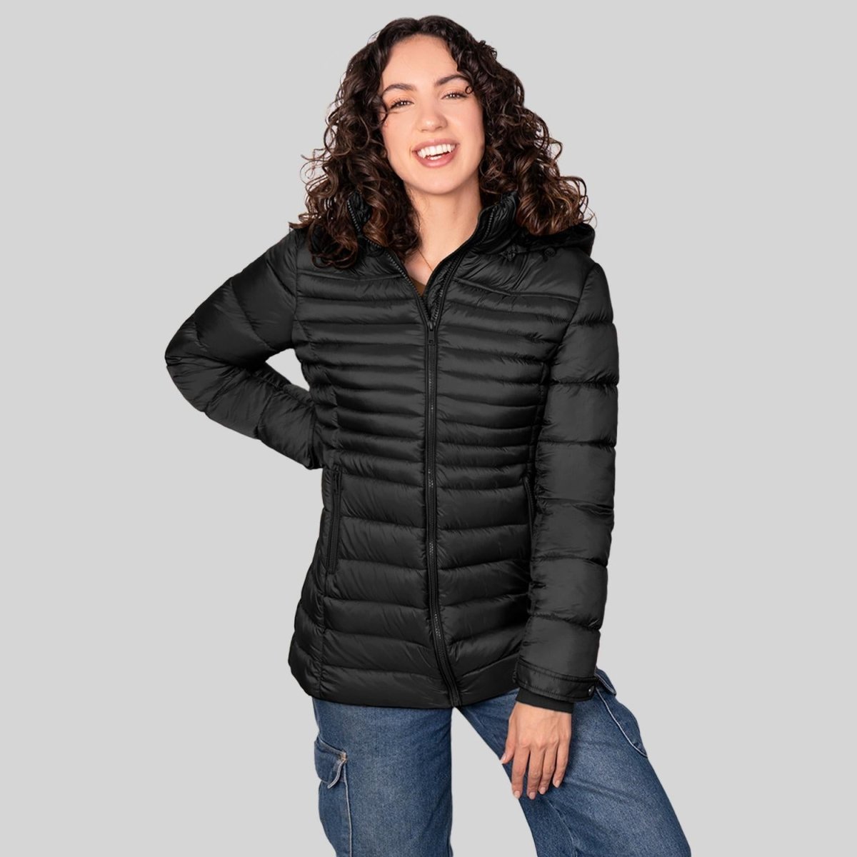 Chamarra larga capitonada para mujer con capucha desmontable Greenlander - Greenlander