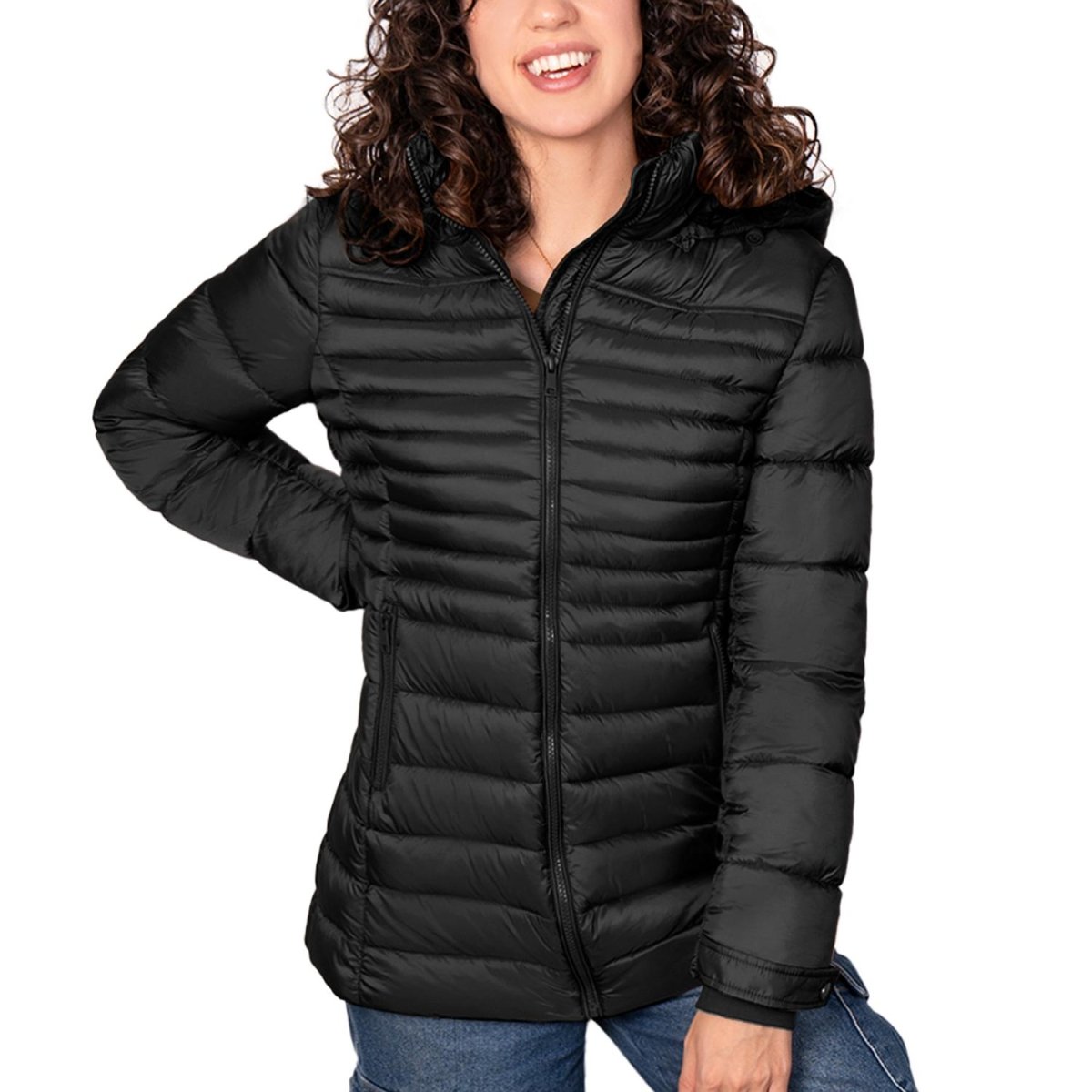 Chamarra larga capitonada para mujer con capucha desmontable Greenlander - Greenlander