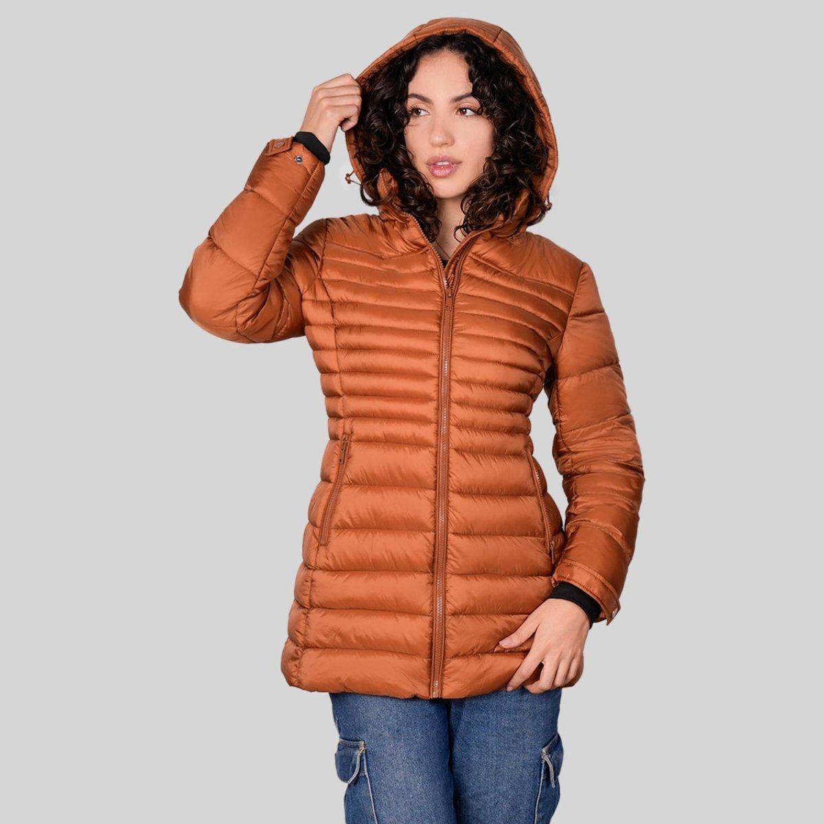 Chamarra larga capitonada para mujer con capucha desmontable Greenlander - Greenlander