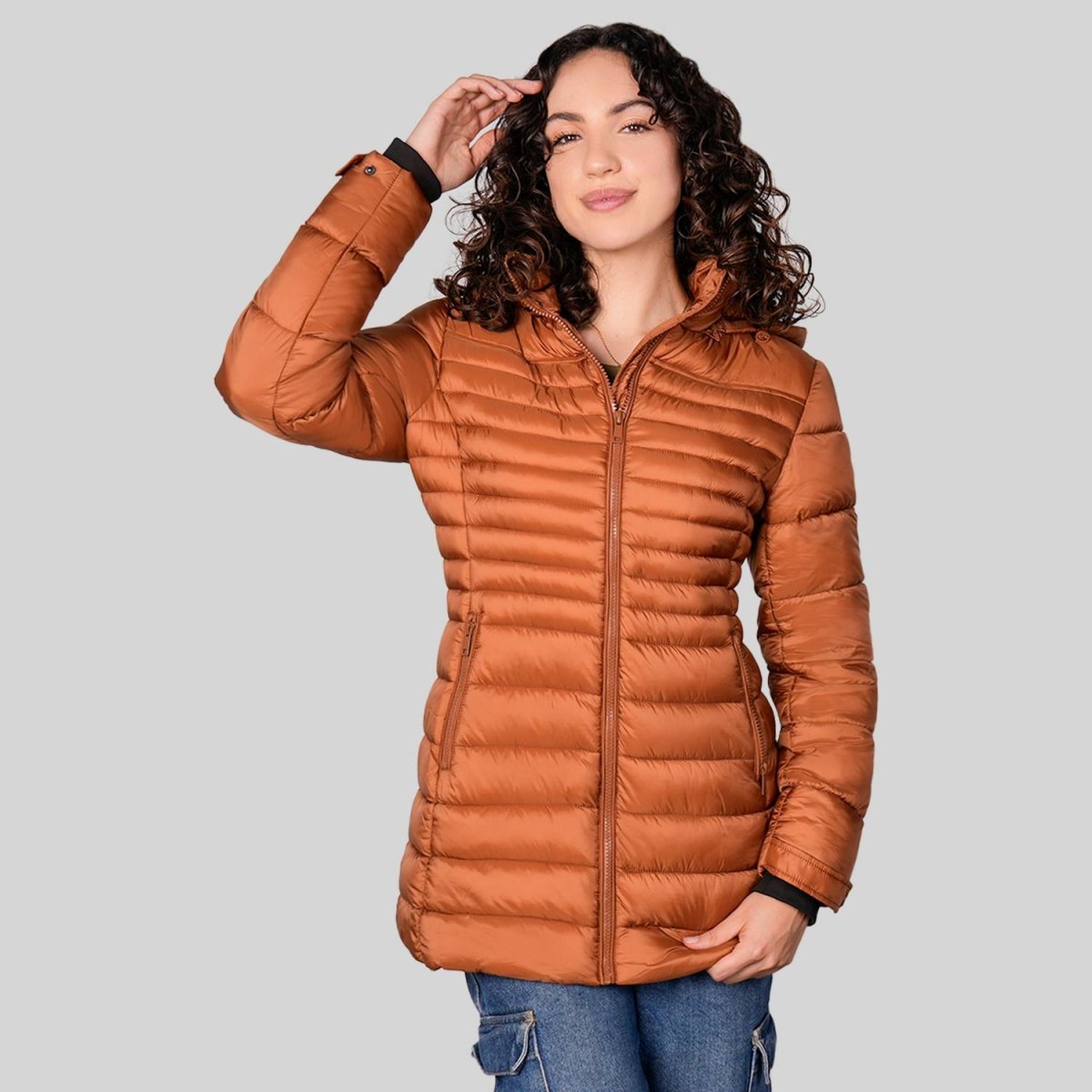 Chamarra larga capitonada para mujer con capucha desmontable Greenlander - Greenlander