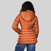 Chamarra larga capitonada para mujer con capucha desmontable Greenlander - Greenlander