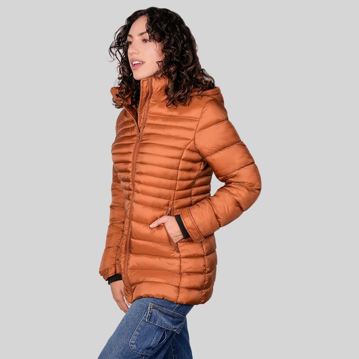 Chamarra larga capitonada para mujer con capucha desmontable Greenlander - Greenlander