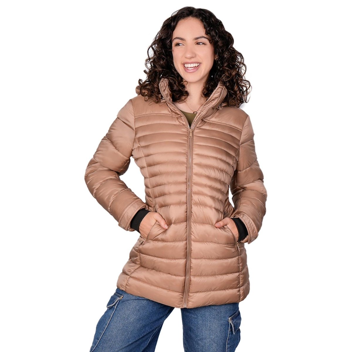 Chamarra larga capitonada para mujer con capucha desmontable Greenlander - Greenlander