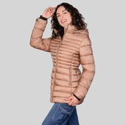 Chamarra larga capitonada para mujer con capucha desmontable Greenlander - Greenlander