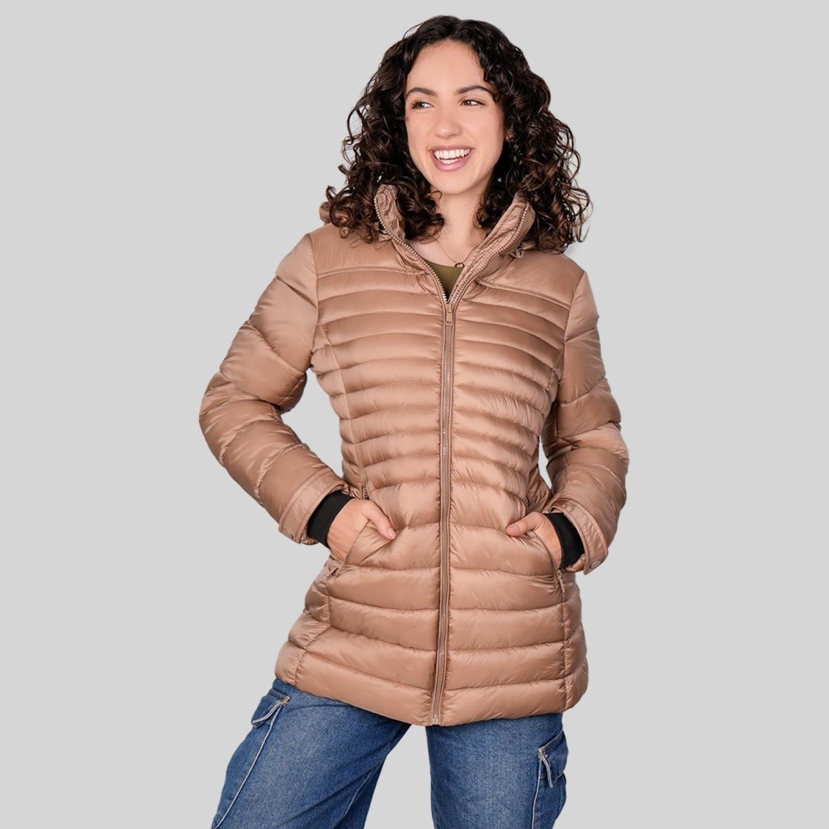 Chamarra larga capitonada para mujer con capucha desmontable Greenlander - Greenlander