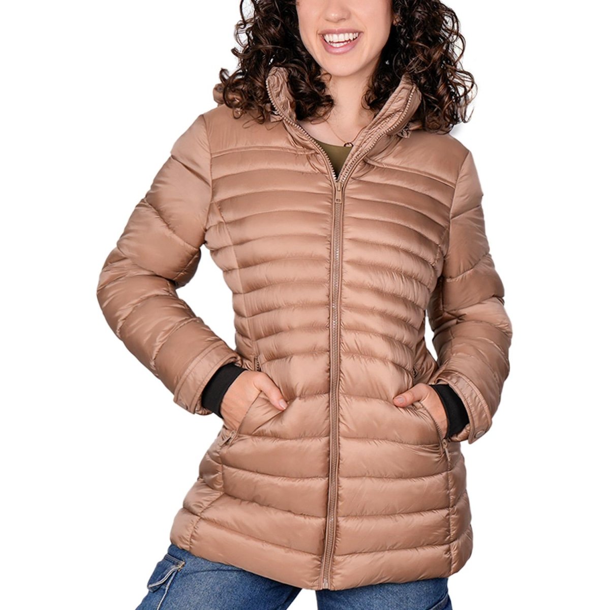 Chamarra larga capitonada para mujer con capucha desmontable Greenlander - Greenlander