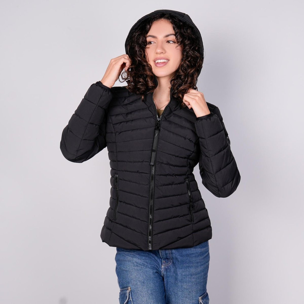 Chamarra larga capitonada para mujer con capucha desmontable Greenlander - Greenlander