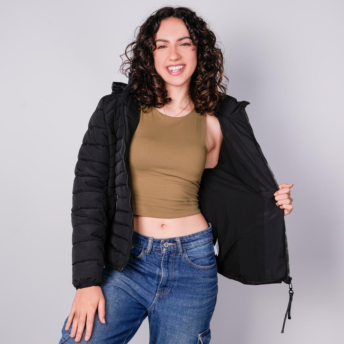 Chamarra larga capitonada para mujer con capucha desmontable Greenlander - Greenlander