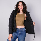 Chamarra larga capitonada para mujer con capucha desmontable Greenlander - Greenlander