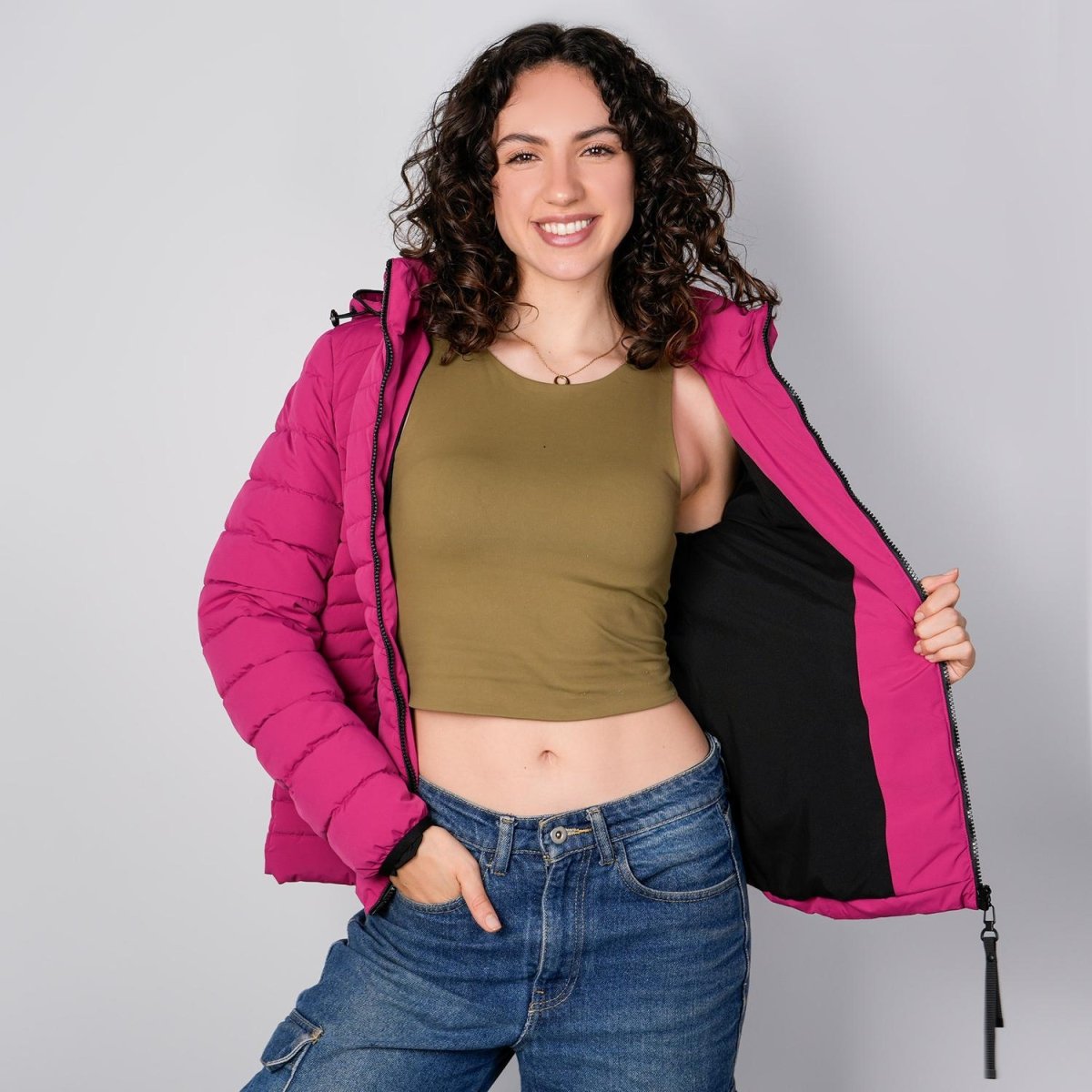 Chamarra larga capitonada para mujer con capucha desmontable Greenlander - Greenlander