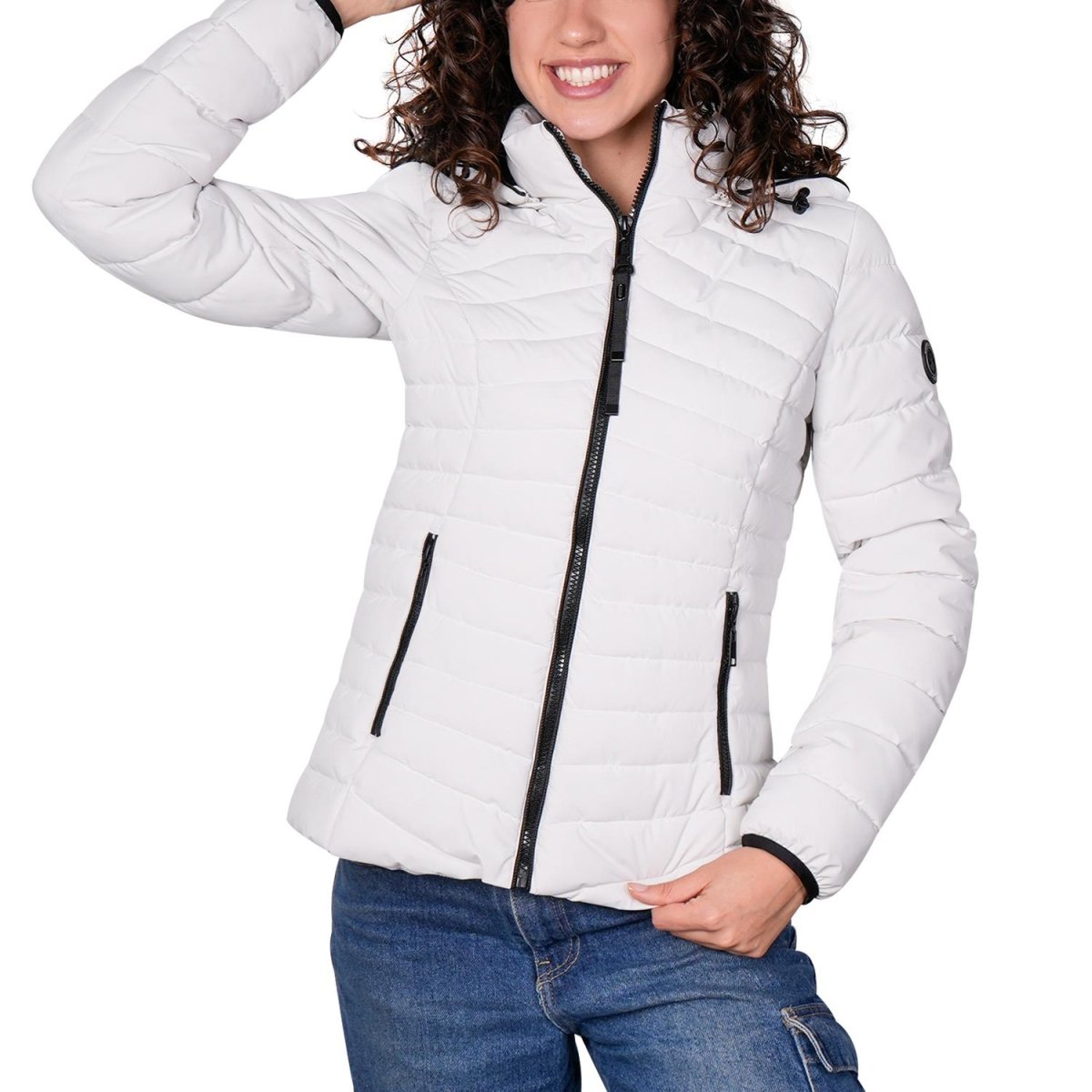 Chamarra larga capitonada para mujer con capucha desmontable Greenlander - Greenlander