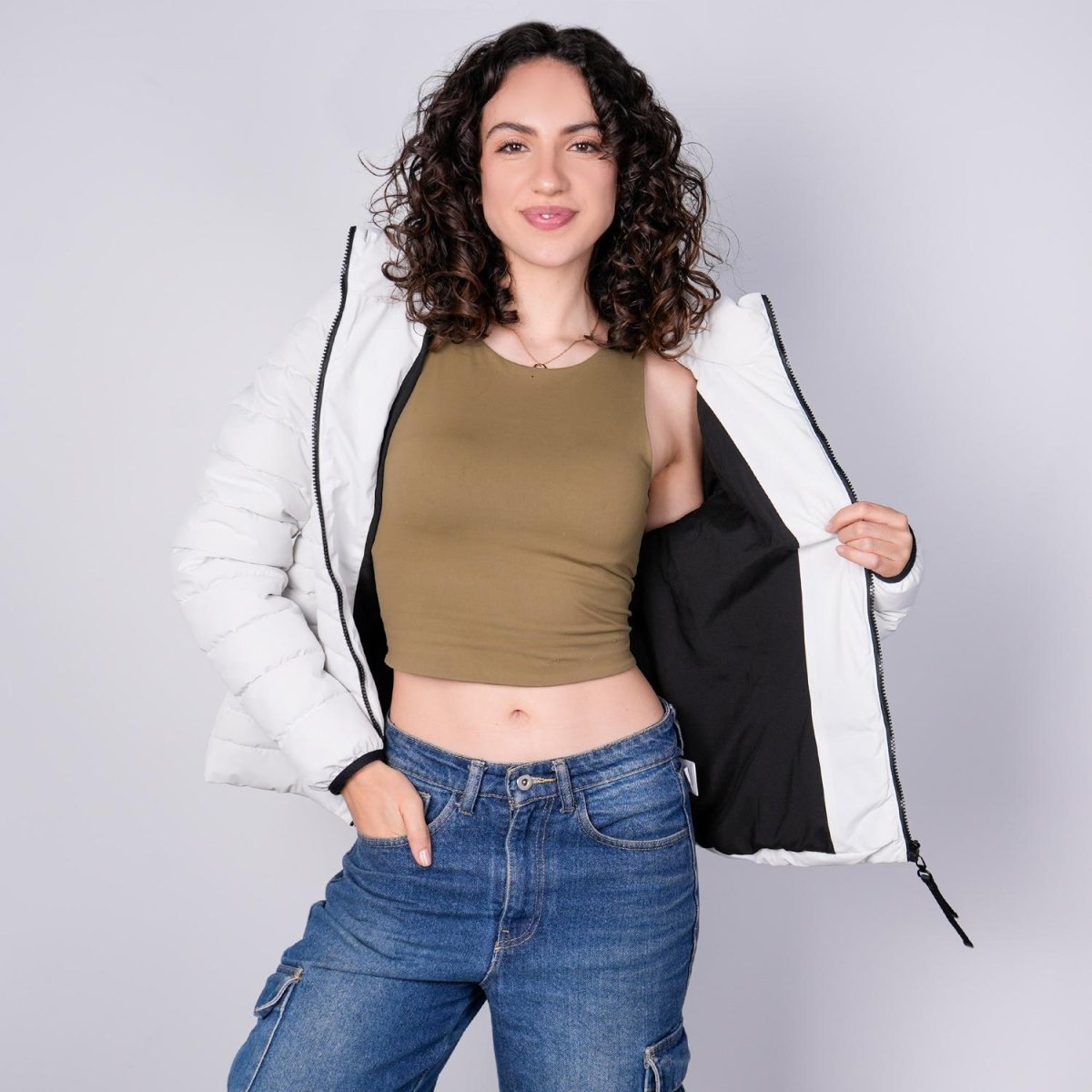 Chamarra larga capitonada para mujer con capucha desmontable Greenlander - Greenlander