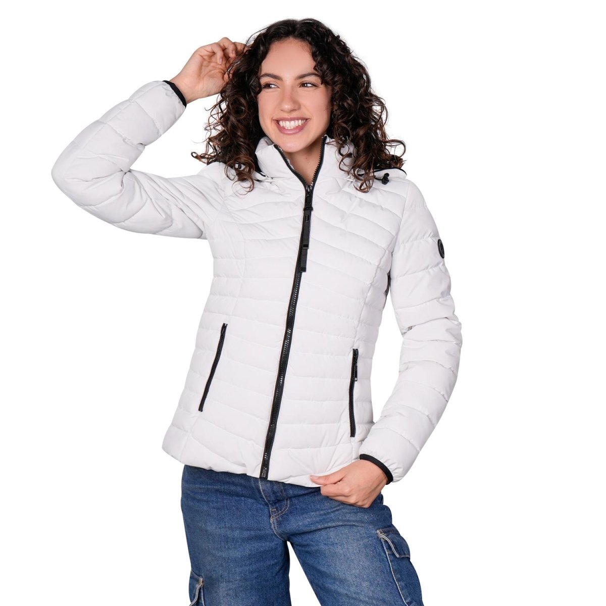 Chamarra larga capitonada para mujer con capucha desmontable Greenlander - Greenlander