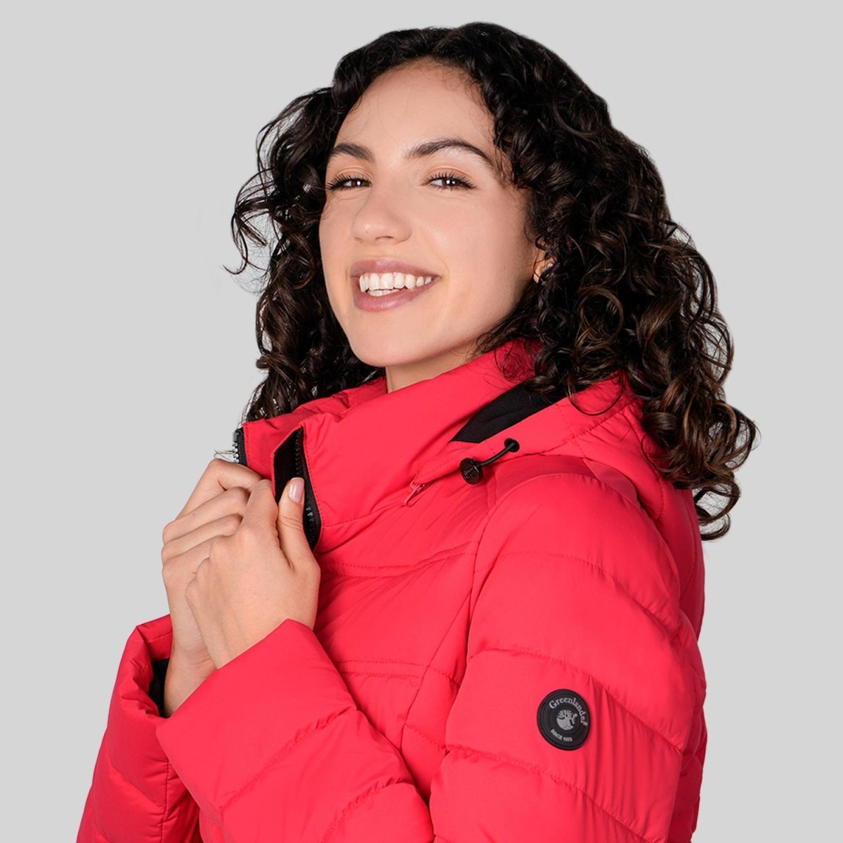 Chamarra larga capitonada para mujer con capucha desmontable Greenlander - Greenlander