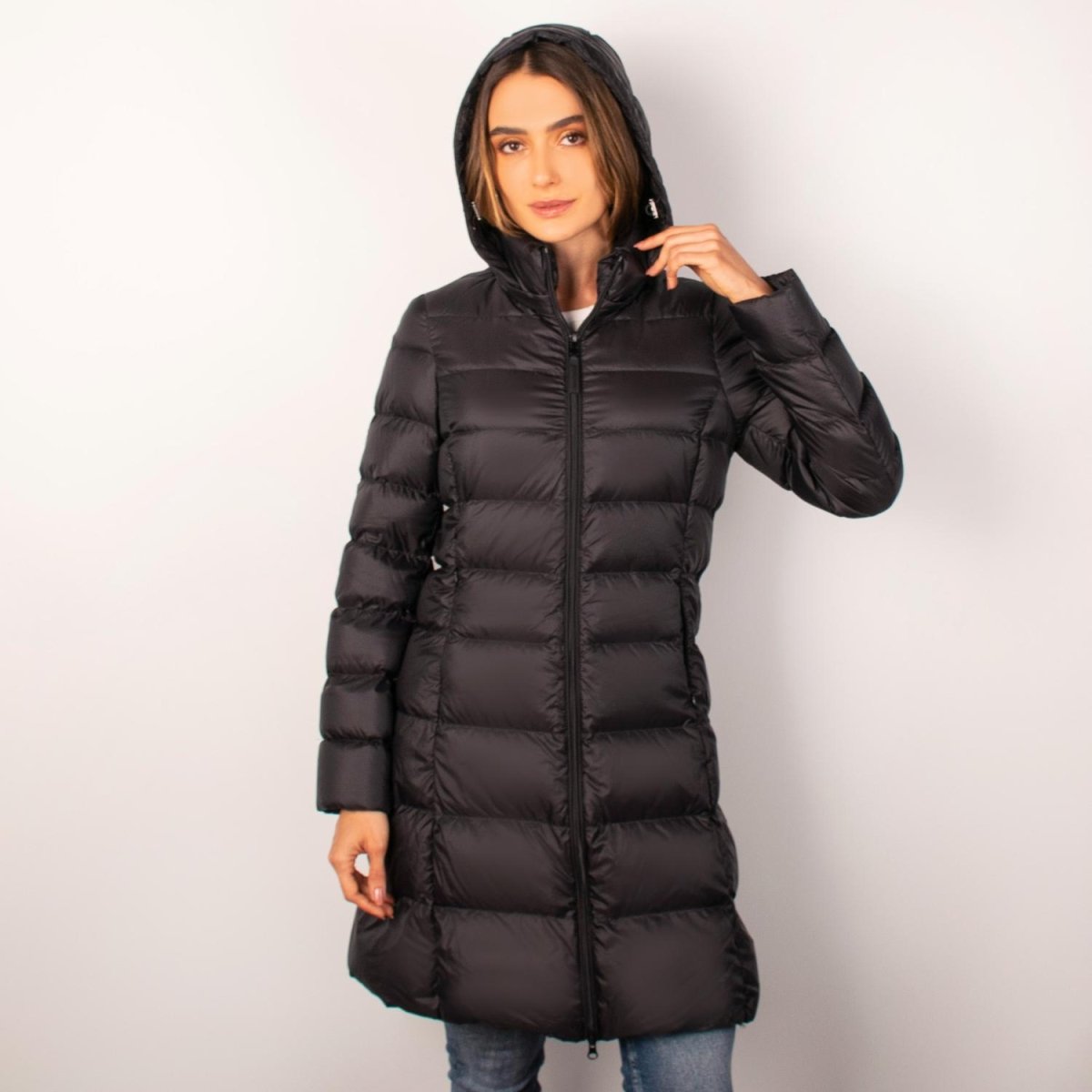 Chamarra larga capitonada para mujer con capucha desmontable Greenlander - Greenlander