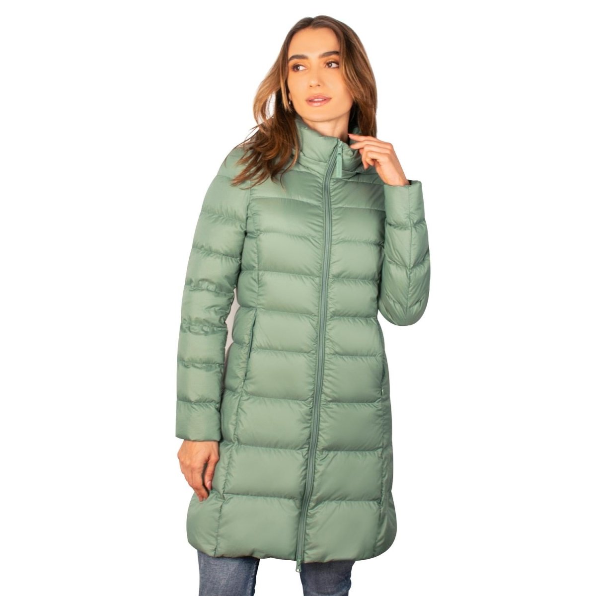 Chamarra larga capitonada para mujer con capucha desmontable Greenlander - Greenlander