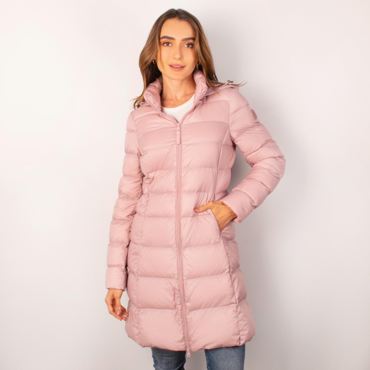 Chamarra larga capitonada para mujer con capucha desmontable Greenlander - Greenlander