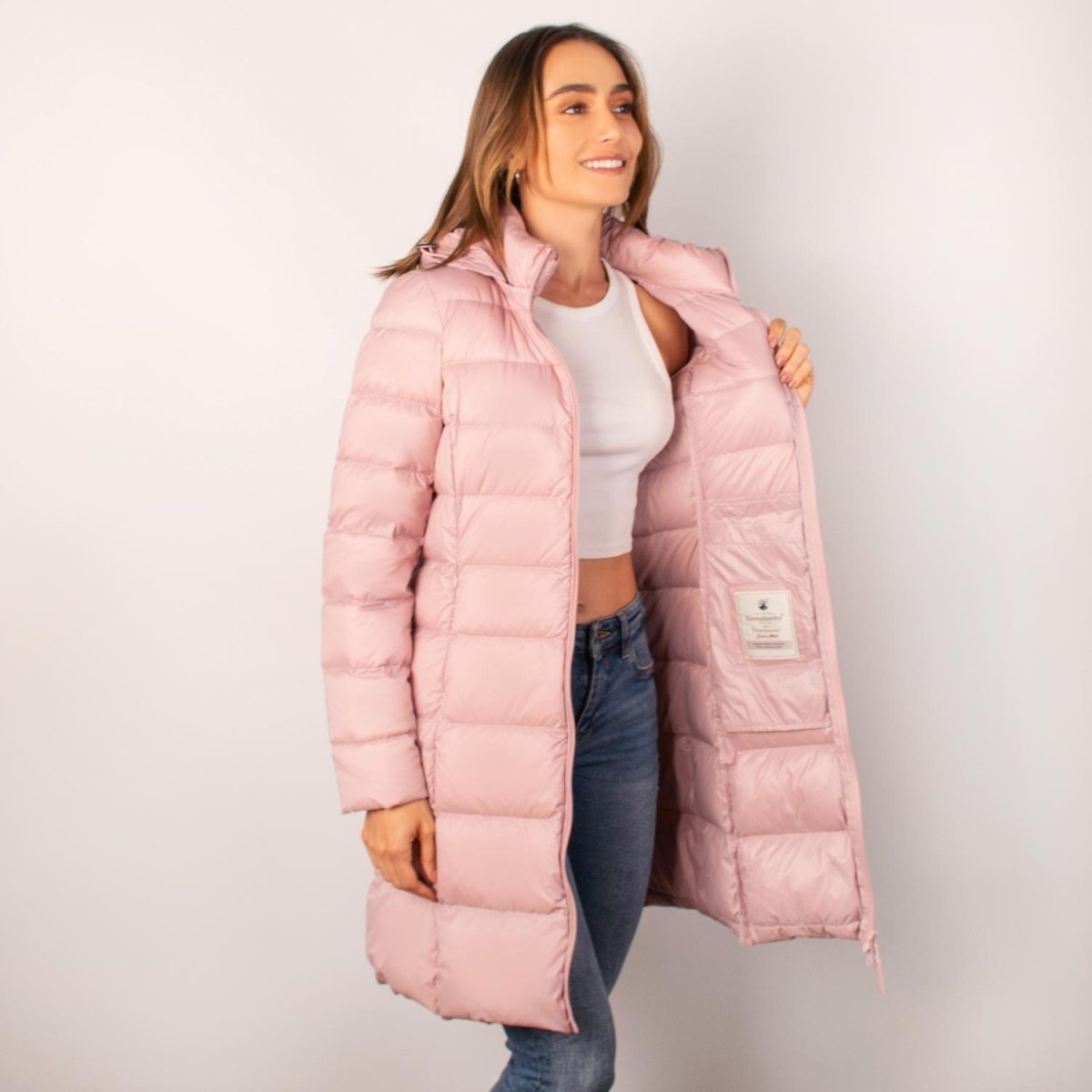 Chamarra larga capitonada para mujer con capucha desmontable Greenlander - Greenlander