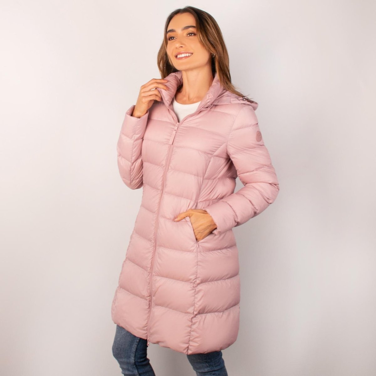 Chamarra larga capitonada para mujer con capucha desmontable Greenlander - Greenlander