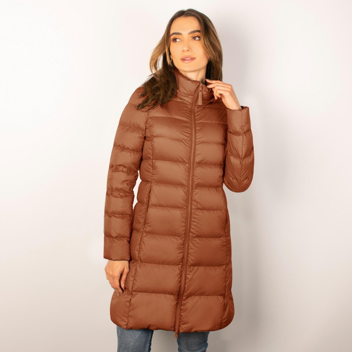 Chamarra larga capitonada para mujer con capucha desmontable Greenlander - Greenlander