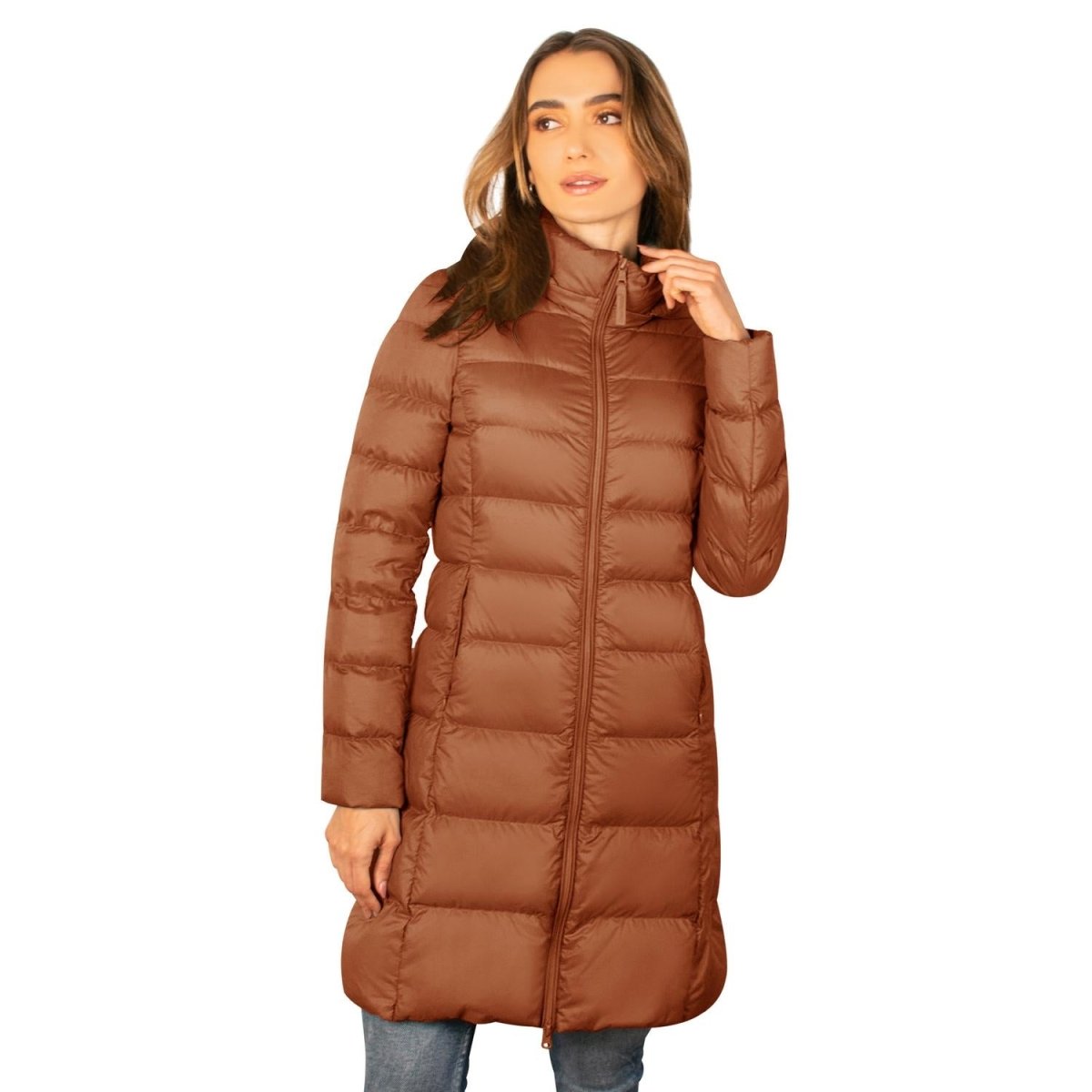 Chamarra larga capitonada para mujer con capucha desmontable Greenlander - Greenlander