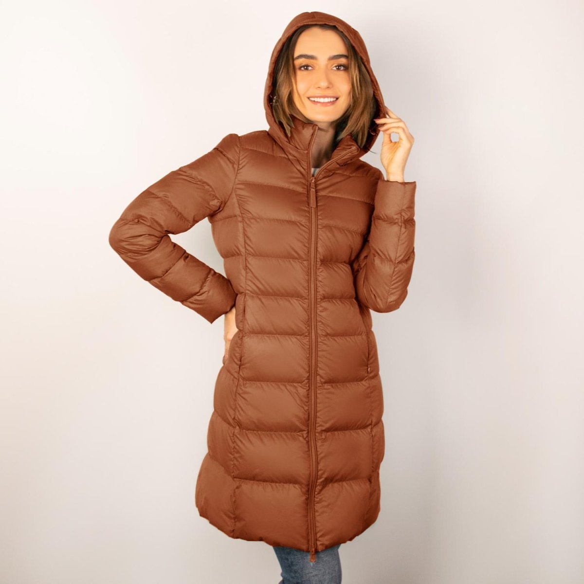 Chamarra larga capitonada para mujer con capucha desmontable Greenlander - Greenlander